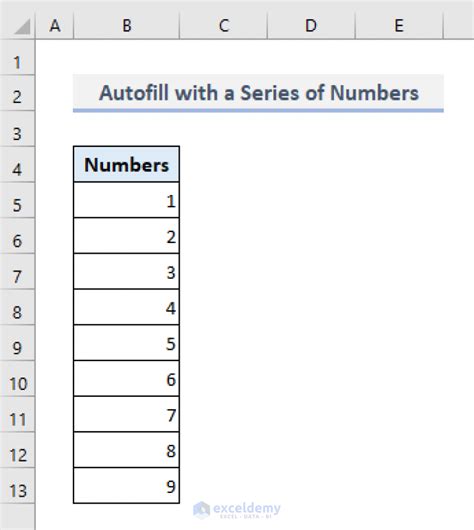 excel autofill random numbers