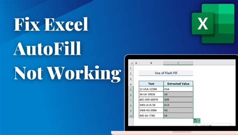 excel autofill stopped working