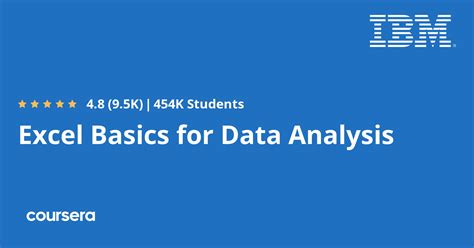 excel basic for data analysis by ibm