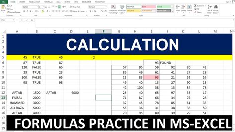 excel calculation examples