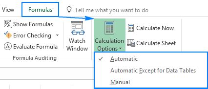 excel calculation options keeps changing to manual