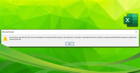 excel cannot open the file not valid