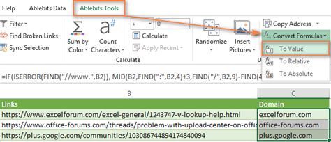 excel change formula to value shortcut