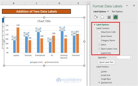 excel chart change data labels