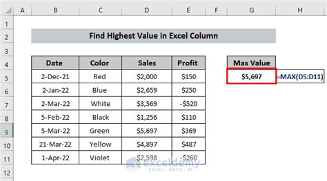 excel choose highest value