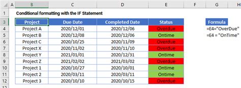excel conditional cell color formula