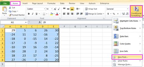 excel conditional formatting change text color based on value
