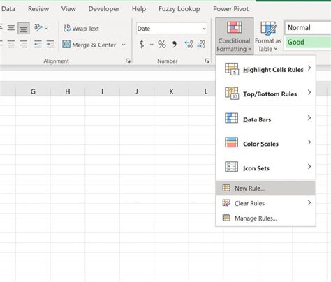 excel conditional formatting color based on adjacent cell value