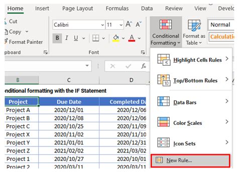 excel conditional formatting formula if then else