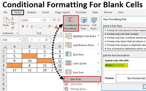 excel conditional formatting if cell is blank but contains formula