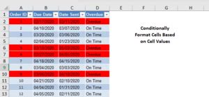 excel conditional formatting time