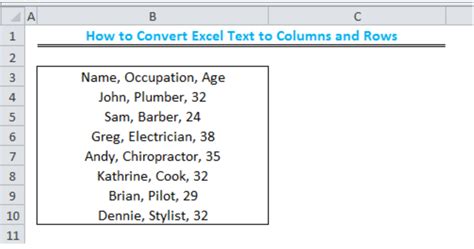 excel convert cell text to rows