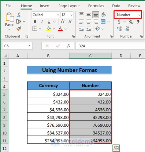 excel convert currency string to number