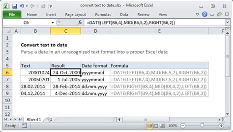excel convert date to text