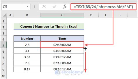 excel convert number to time format