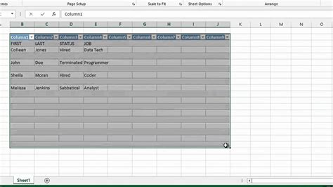 excel convert table to text