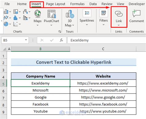 excel convert text to hyperlink formula