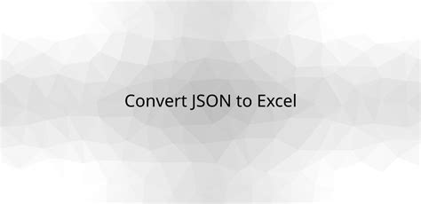 excel convert to json formula