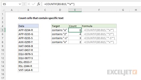 excel count cells with specific text