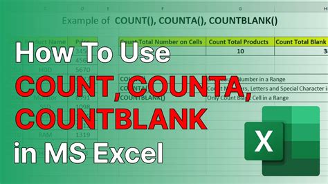 excel count counta countblank