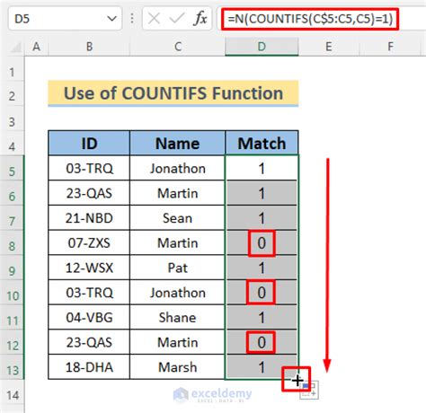 excel count first occurrence in range