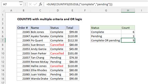 excel count function with two criteria