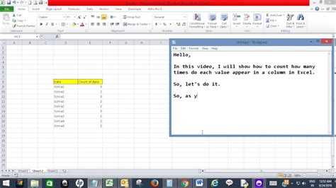 excel count how many times a value appears in a column