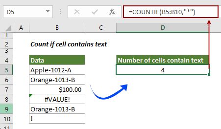excel count if cell contains text wildcard