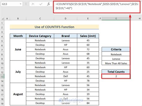 excel count if multiple criteria are met