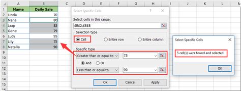 excel count number of blank cells between two values