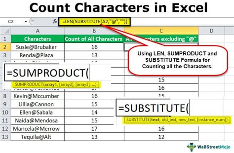 excel count number of characters in a cell