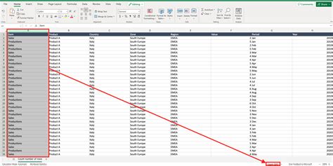 excel count number of rows with values