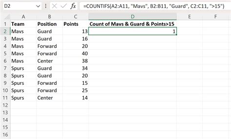 excel countif across multiple ranges