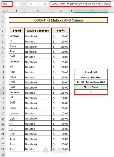 excel countif on two columns
