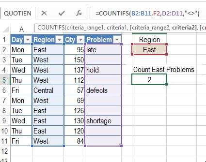 excel countif two columns equal