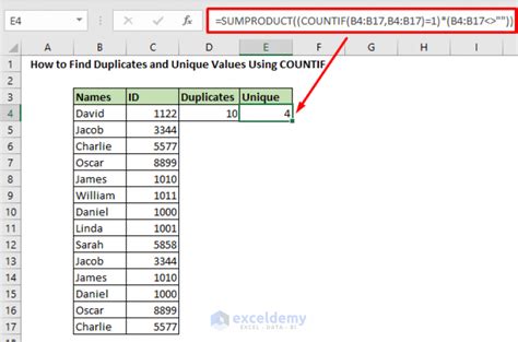 excel countif values in 2 columns