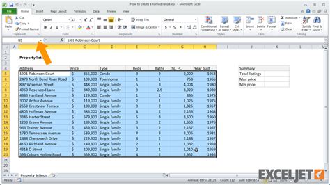 excel create list from multiple ranges