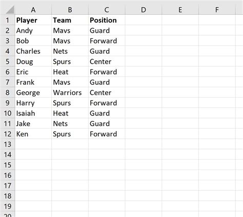 excel create list of values based on criteria