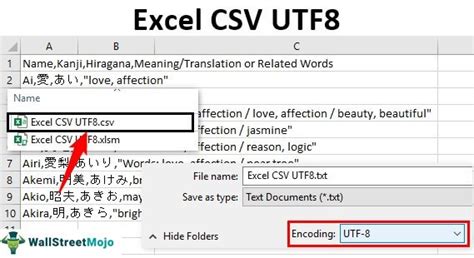 excel csv utf-8 vs csv