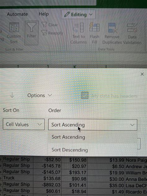 excel custom list sort not working