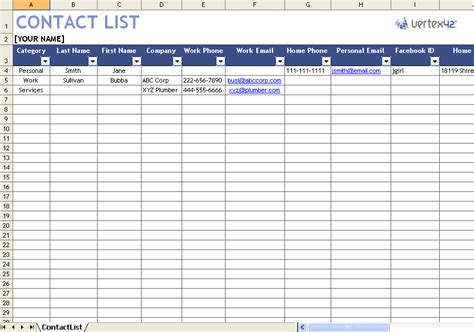 excel customer database template