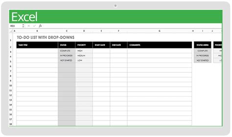 excel data sheet template