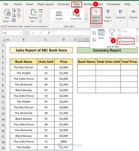 excel data summary