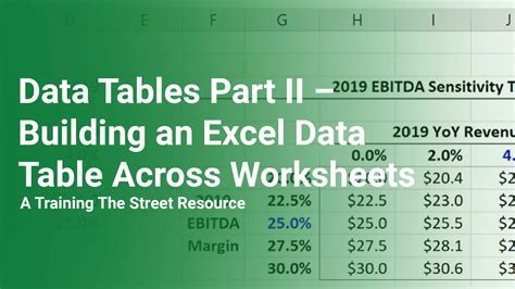 excel data table across sheets