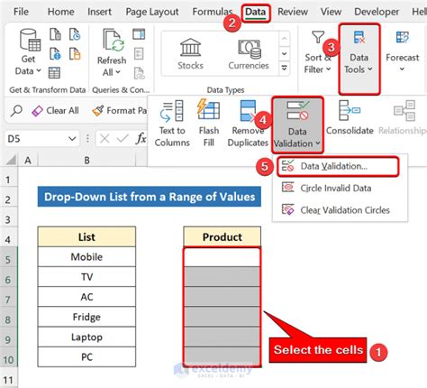 excel data validation drop down list if statement