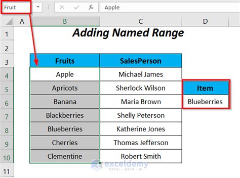 excel data validation drop down list named range