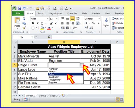 excel data validation list from named range