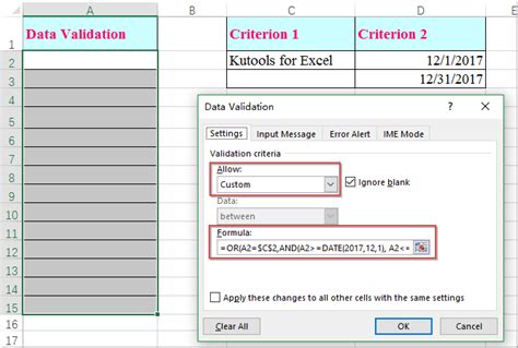 excel data validation list multiple cells