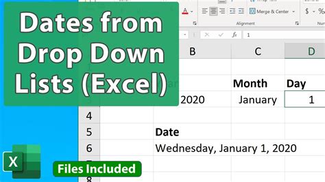 excel drop down list date range