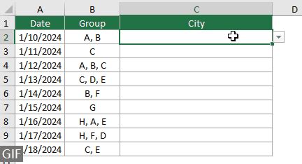 excel drop down list multiple values